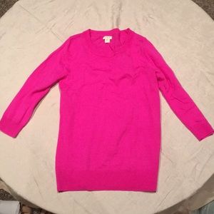 J. Crew hot pink crew neck